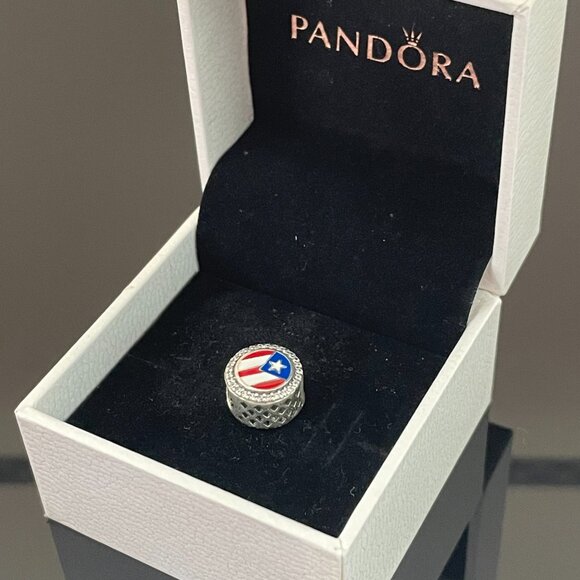 Pandora Puerto Rico Flag Exclusive Dangle Charm - Picture 3 of 6
